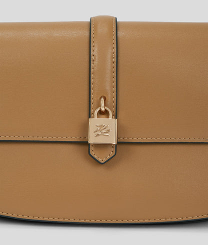KarlLagerfeld Kautograph Padlock Shoulder Bag Caramel