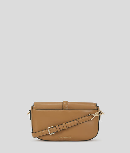 KarlLagerfeld Kautograph Padlock Shoulder Bag Caramel