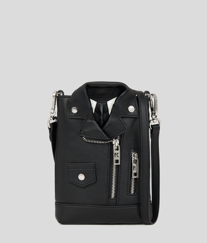 KarlLagerfeld Ikon Biker Jacket Crossbody Bag Black