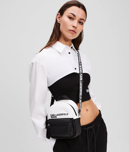 KarlLagerfeld Nylon Mini Backpack White/Black
