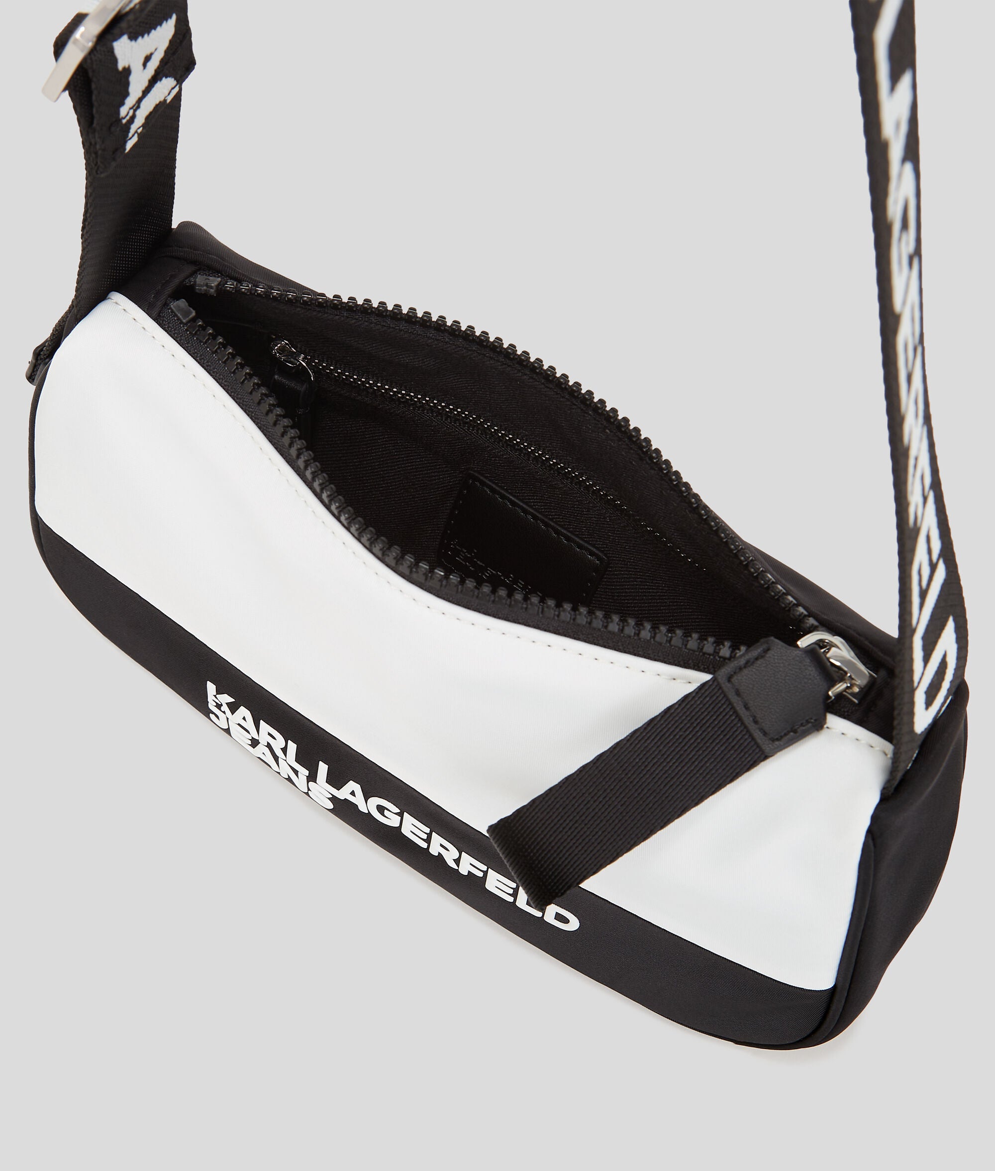 Nylon Shoulder Bag White/Black White/Black