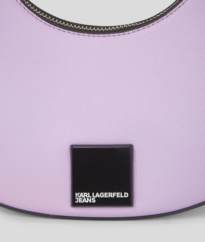 KarlLagerfeld Klj Box Logo Half-Moon Shoulder Bag Lavendula