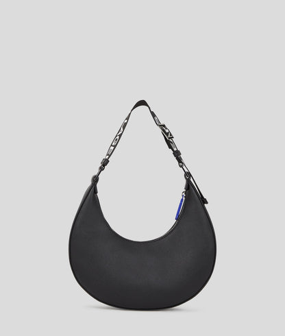 KarlLagerfeld Klj Box Logo Half-Moon Shoulder Bag Black
