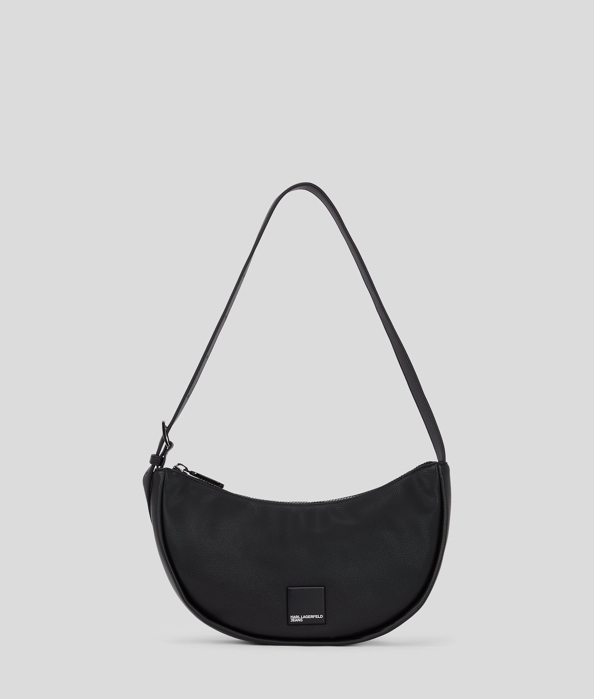 KarlLagerfeld Klj Box Logo Soft Half-Moon Shoulder Bag Black