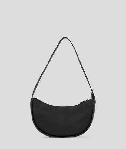 KarlLagerfeld Klj Box Logo Soft Half-Moon Shoulder Bag Black