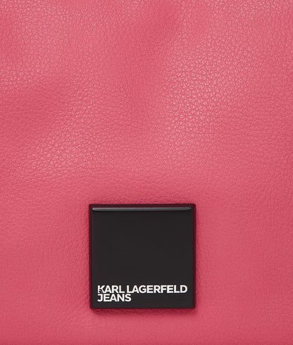 KarlLagerfeld Klj Box Logo Soft Mini Hobo Bag Slate Rose