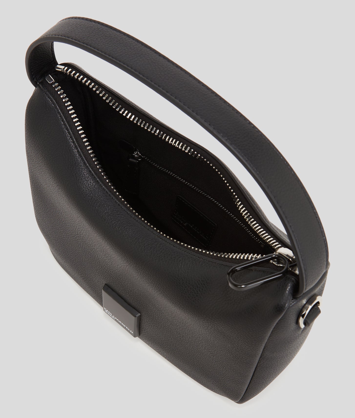 KarlLagerfeld Klj Box Logo Soft Mini Hobo Bag Black