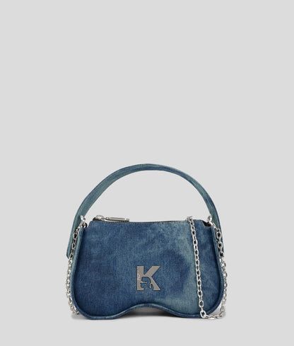 KarlLagerfeld Sunglasses Denim Top-Handle Bag Tinted Visual Washed Blue