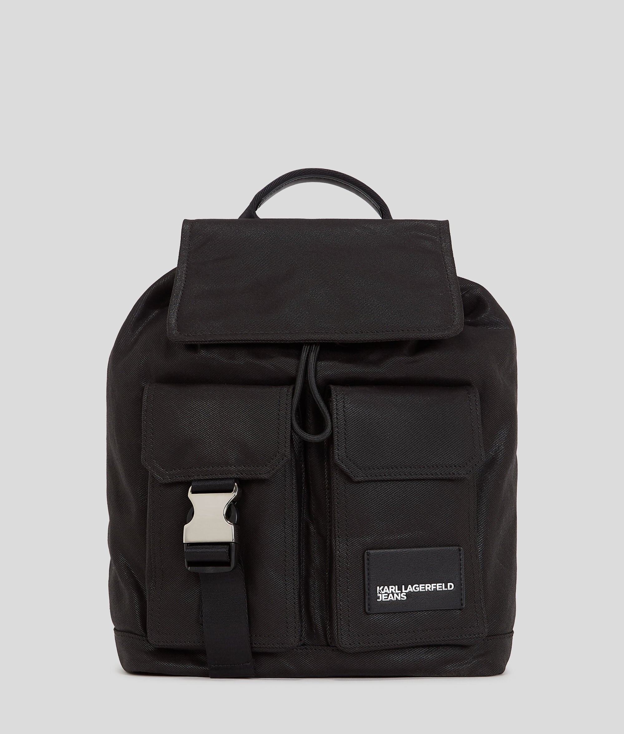 Utility Coated Denim Backpack Coated Black Denim Coated Black Denim