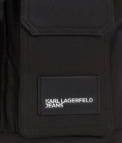 Utility Coated Denim Backpack Coated Black Denim Coated Black Denim