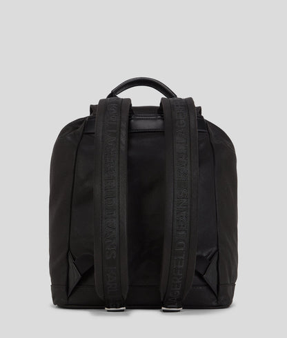 KarlLagerfeld Utility Coated Denim Backpack Coated Black Denim