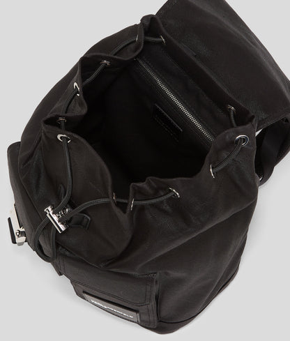 Utility Coated Denim Backpack Coated Black Denim Coated Black Denim