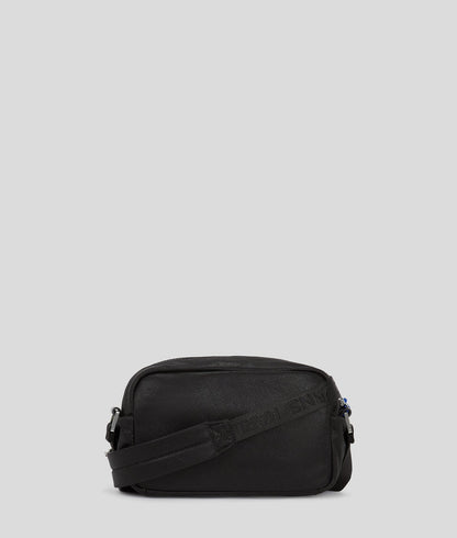 KarlLagerfeld Utility Coated Denim Camera Bag Coated Black Denim