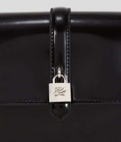KarlLagerfeld Kautograph Padlock Shoulder Bag Black