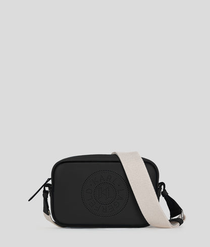 KarlLagerfeld Kcircle Perforated Crossbody Bag Black-Nickel