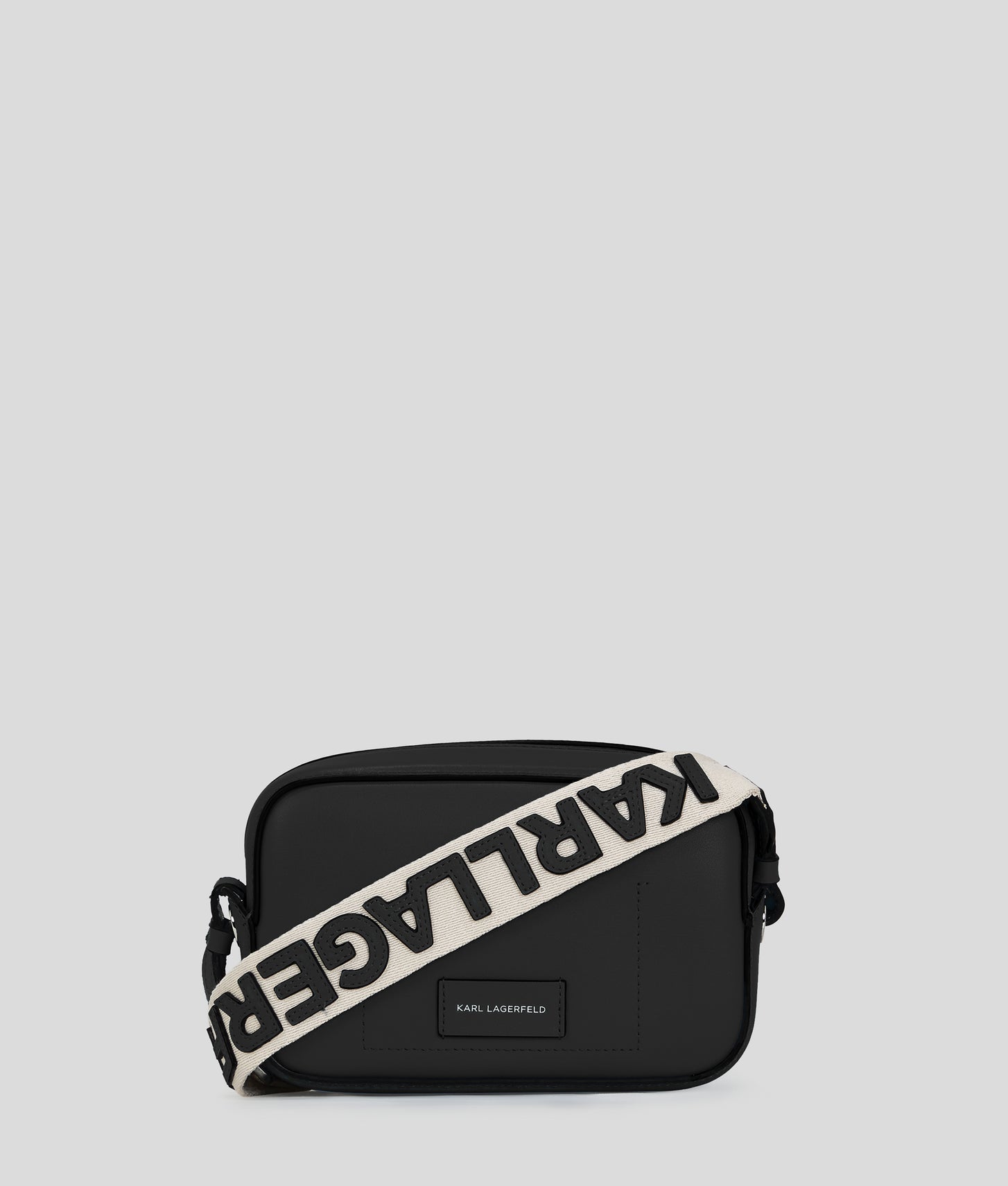 KarlLagerfeld Kcircle Perforated Crossbody Bag Black-Nickel