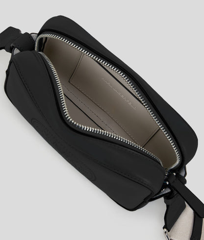KarlLagerfeld Kcircle Perforated Crossbody Bag Black-Nickel