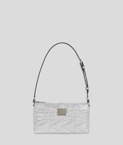KarlLagerfeld Kkuilt Small Shoulder Bag Silver