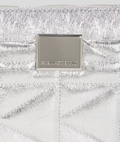 KarlLagerfeld Kkuilt Small Shoulder Bag Silver