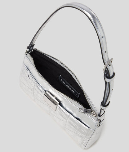 KarlLagerfeld Kkuilt Small Shoulder Bag Silver