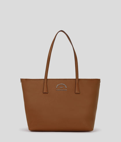 Rue St-Guillaume Metal Tote Bag Dark Tan Dark Tan