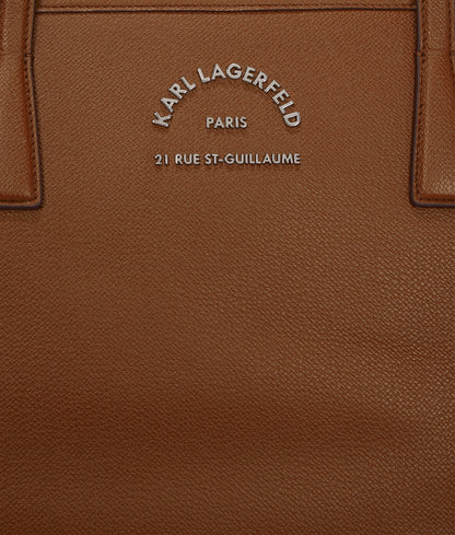 Rue St-Guillaume Metal Tote Bag Dark Tan Dark Tan