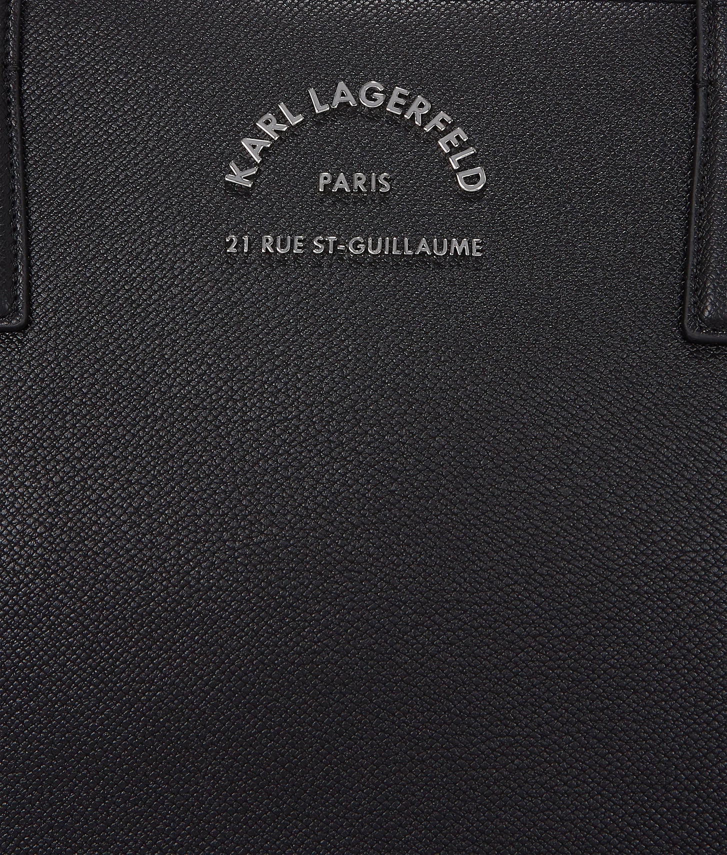 KarlLagerfeld Rue St-Guillaume Metal Tote Bag Black