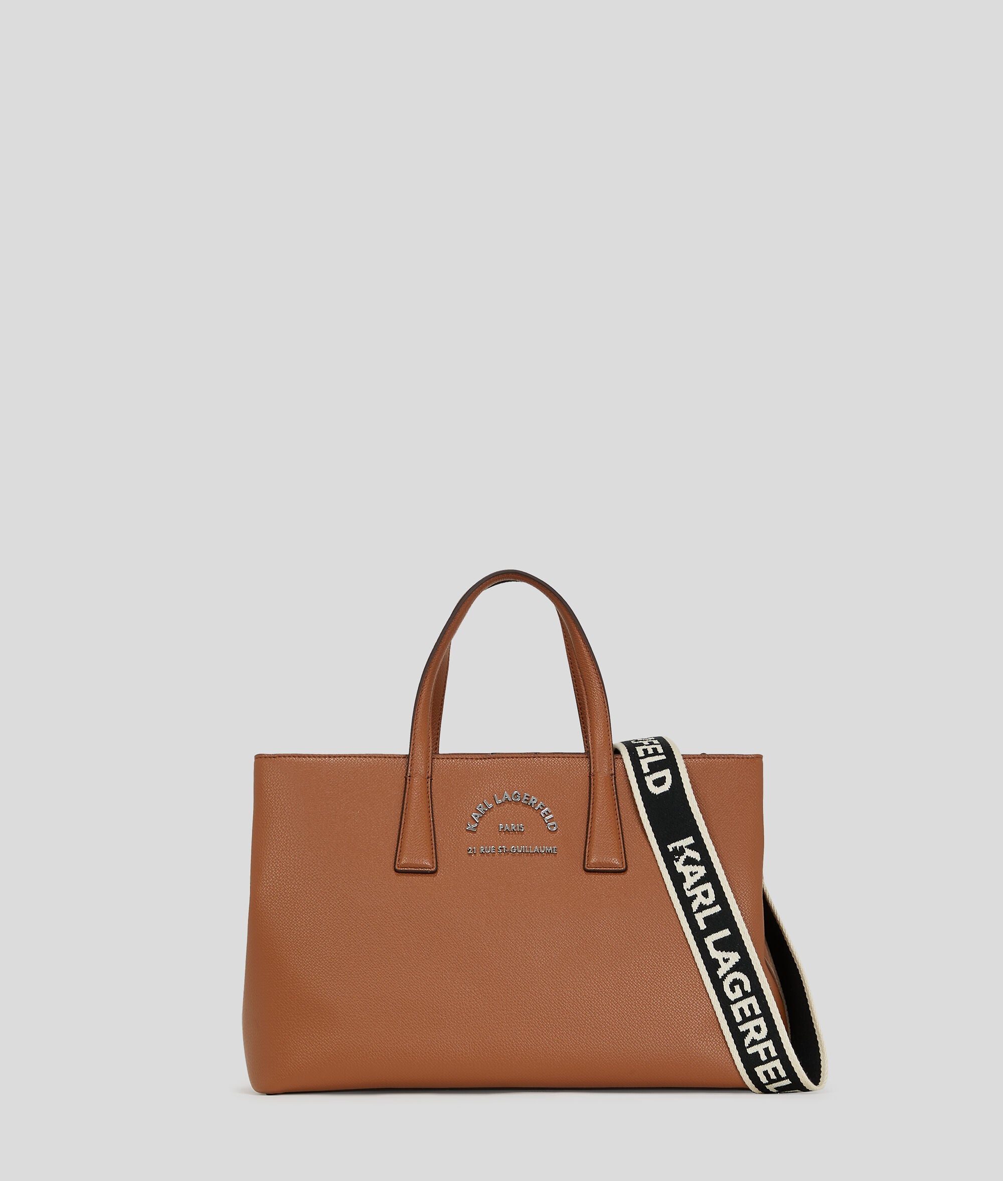 Rue St-Guillaume Metal Satchel Bag Dark Tan Dark Tan