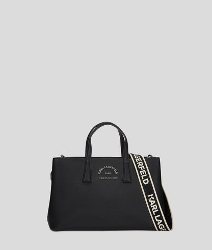 Rue St-Guillaume Metal Satchel Bag Black Black