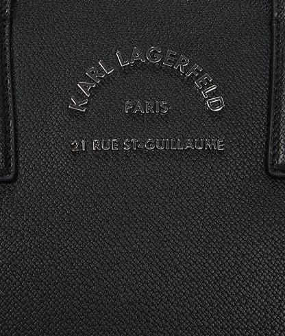 Rue St-Guillaume Metal Satchel Bag Black Black