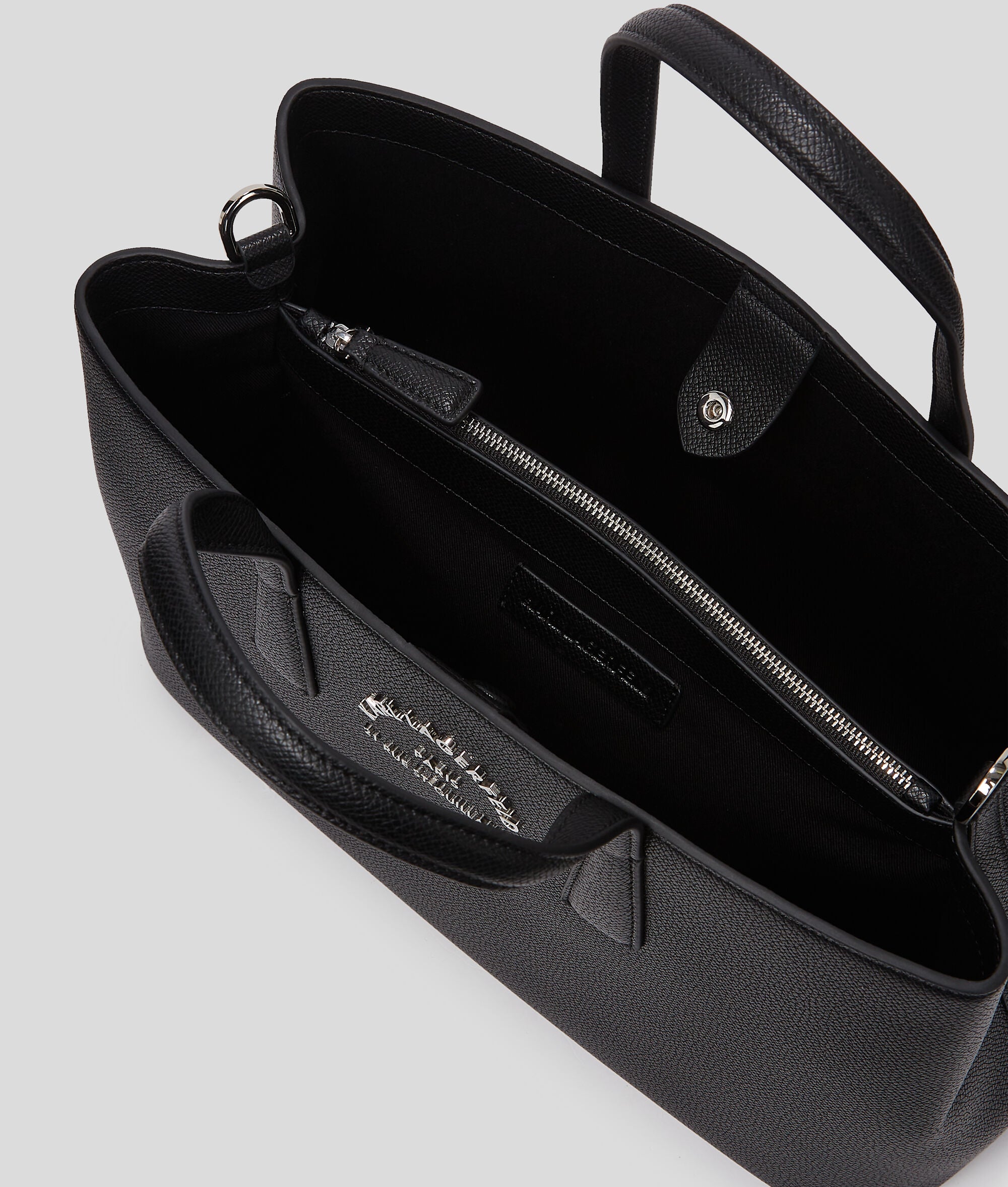 Rue St-Guillaume Metal Satchel Bag Black Black