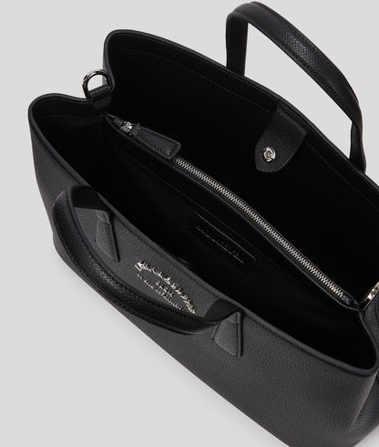 KarlLagerfeld Rue St-Guillaume Metal Satchel Bag Black