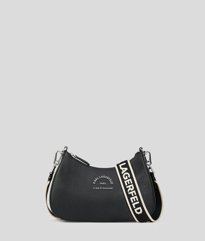 KarlLagerfeld Rue St-Guillaume Metal Shoulder Bag Black