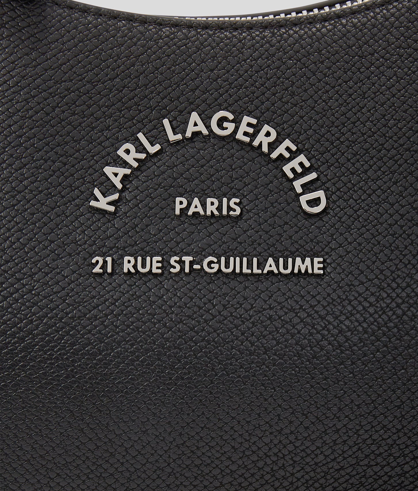 KarlLagerfeld Rue St-Guillaume Metal Shoulder Bag Black
