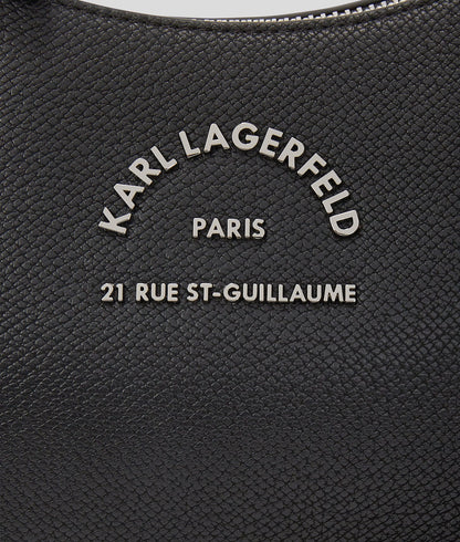 KarlLagerfeld Rue St-Guillaume Metal Shoulder Bag Black