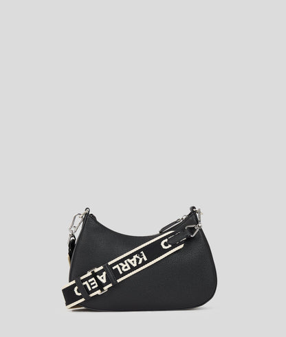 KarlLagerfeld Rue St-Guillaume Metal Shoulder Bag Black
