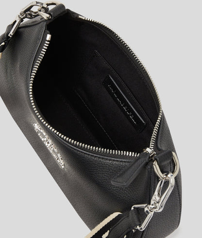 KarlLagerfeld Rue St-Guillaume Metal Shoulder Bag Black