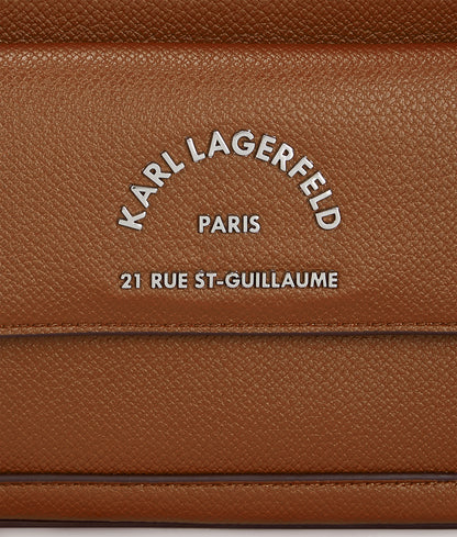Rue St-Guillaume Metal Crossbody Bag Dark Tan Dark Tan