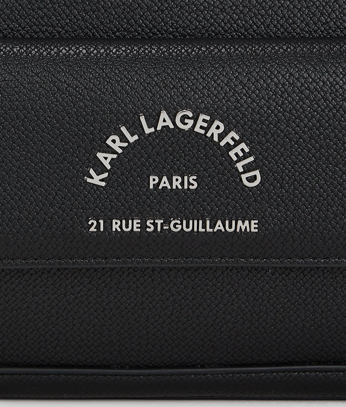 KarlLagerfeld Rue St-Guillaume Metal Crossbody Bag Black
