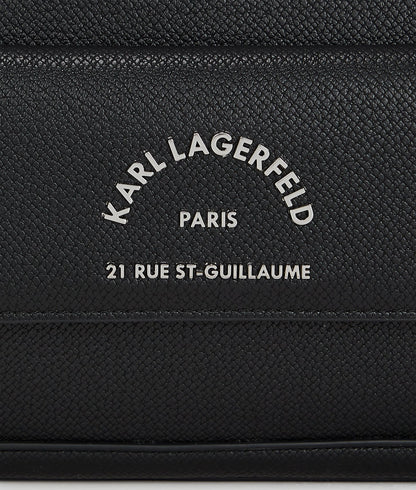 KarlLagerfeld Rue St-Guillaume Metal Crossbody Bag Black