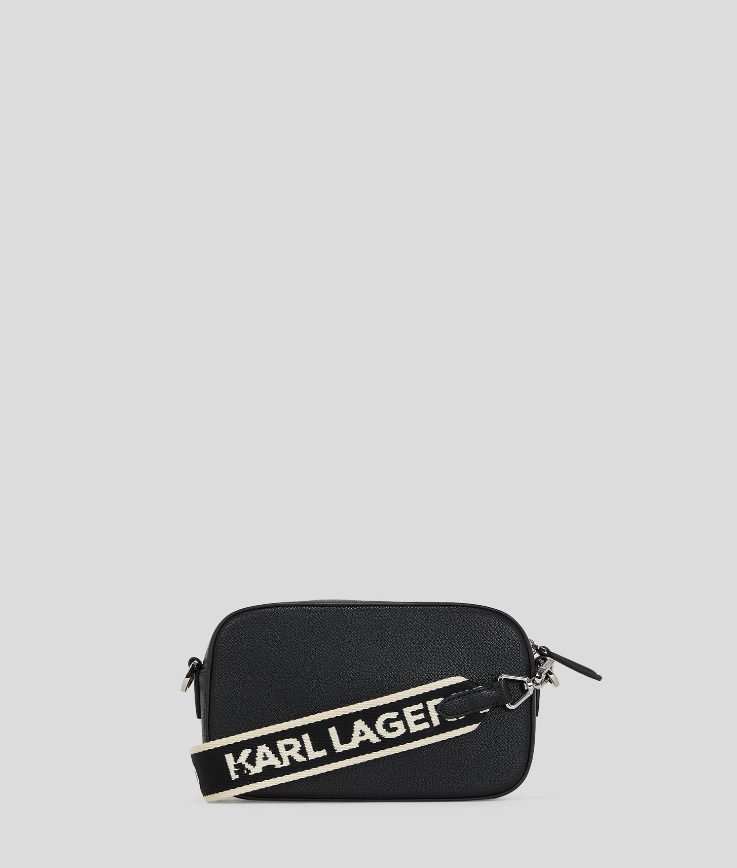 KarlLagerfeld Rue St-Guillaume Metal Crossbody Bag Black