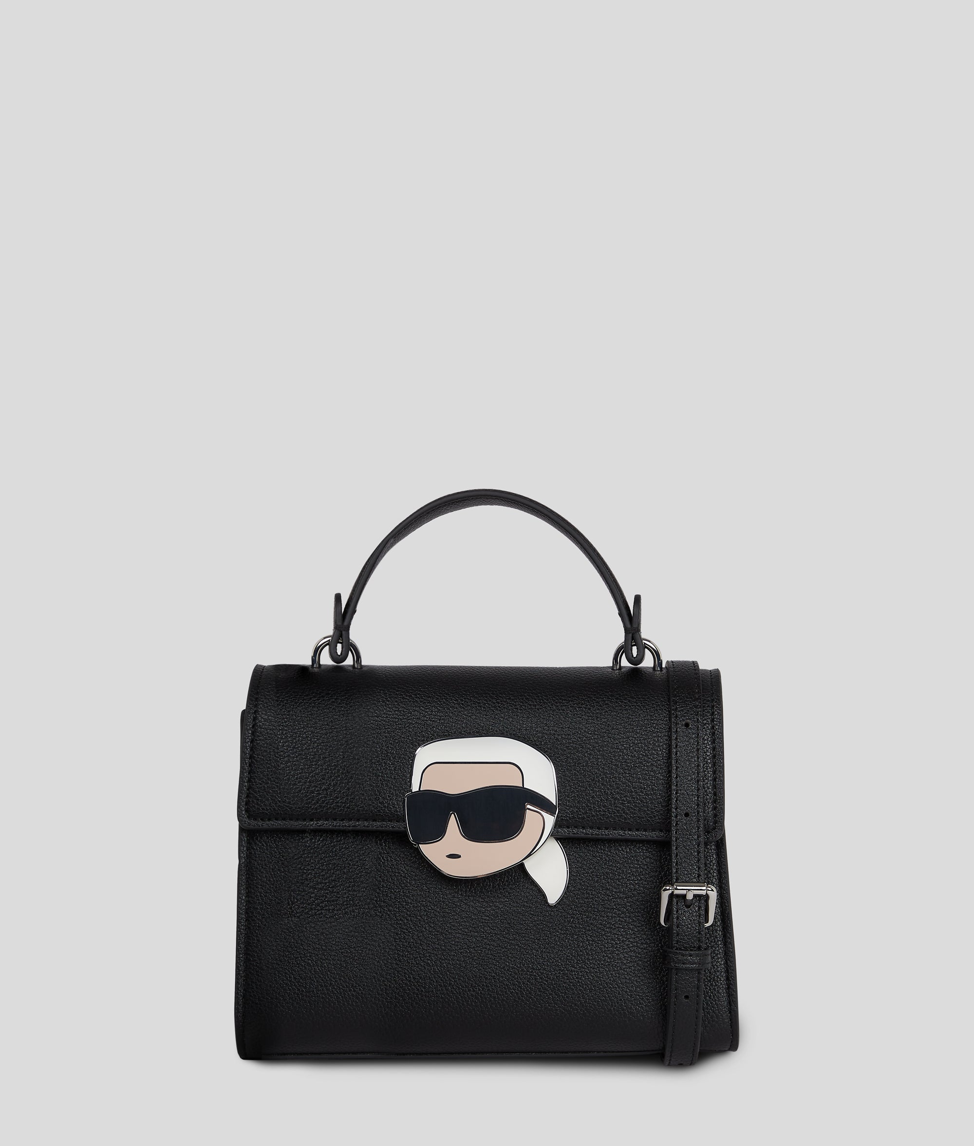 KarlLagerfeld Ikon Grainy Crossbody Bag Black