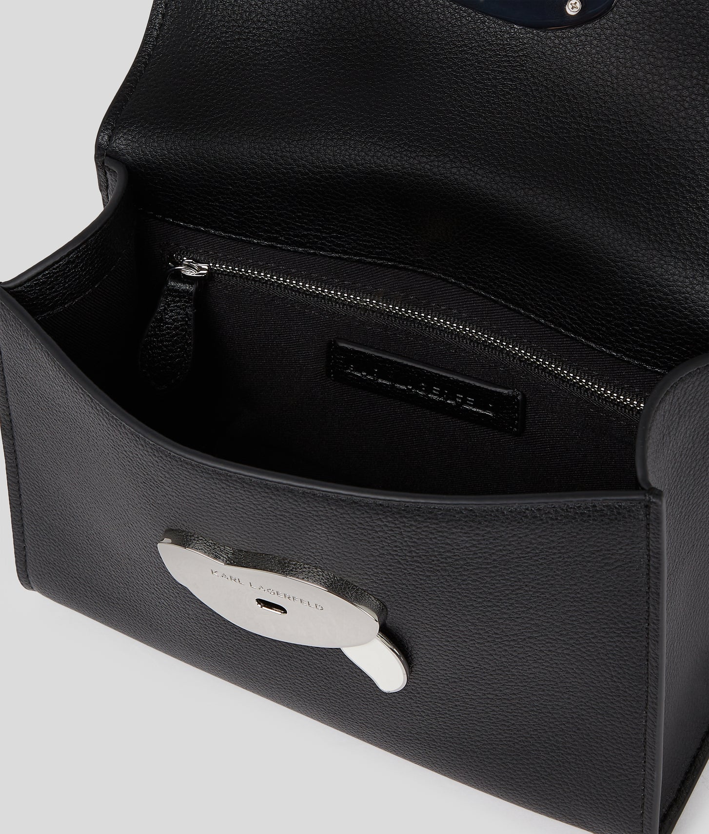 KarlLagerfeld Ikon Grainy Crossbody Bag Black