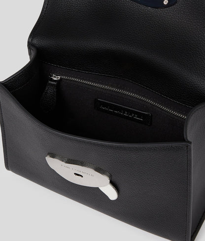 KarlLagerfeld Ikon Grainy Crossbody Bag Black