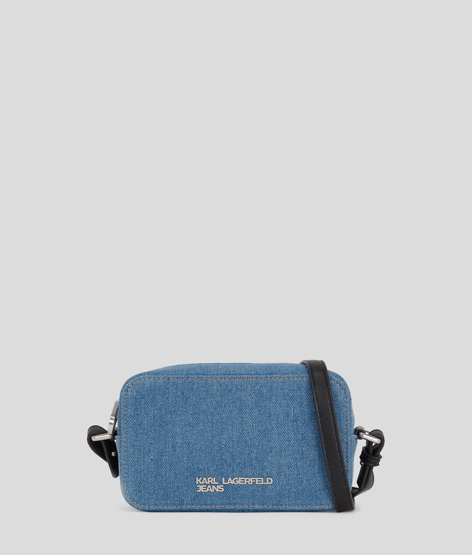 Metal Logo Denim Camera Bag Bright Blue Marble Bright Blue Marble