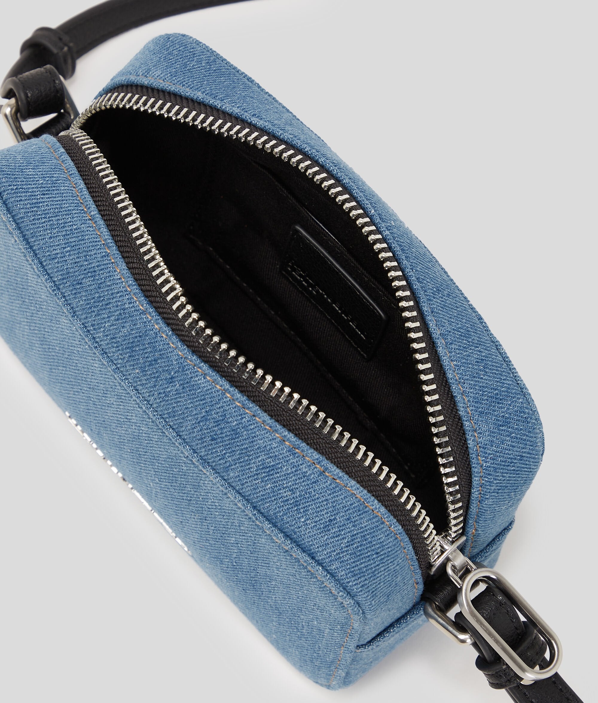 Metal Logo Denim Camera Bag Bright Blue Marble Bright Blue Marble