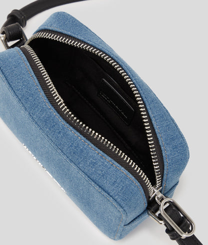Metal Logo Denim Camera Bag Bright Blue Marble Bright Blue Marble