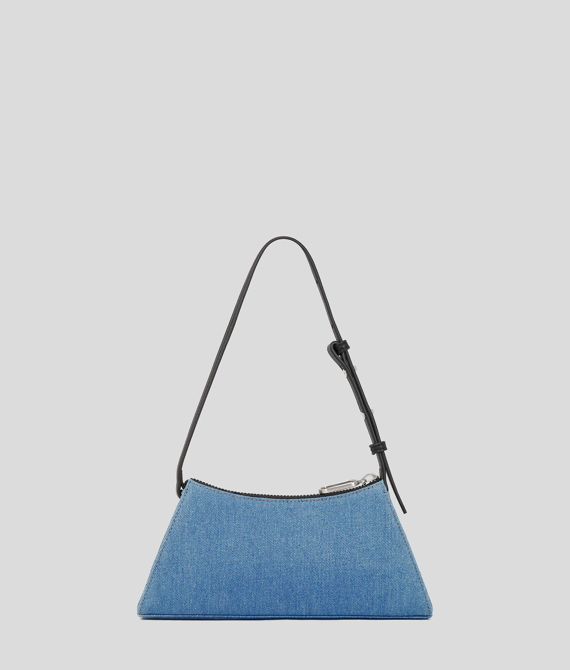Metal Logo Denim Shoulder Bag Bright Blue Marble Bright Blue Marble