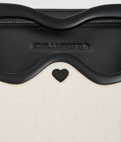 KarlLagerfeld Ikon Choupette Canvas Tote Bag Natural