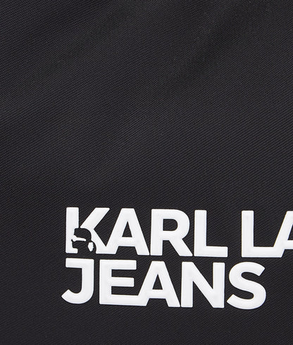 KarlLagerfeld Logo Nylon Moon Shoulder Bag Black